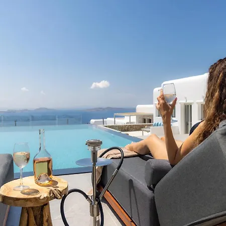Villa Outstanding Mykonos | 5 Bedrooms | Menelaus | Private Pool With Panoramic Sea Views | Bbq | Faros Mykonos Town